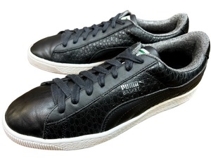 限定 良品 レア PUMA プーマ BASKET CLASSIC TEXTURED バスケット クラシック 黒 ブラック 27.5cm US9.5 SUEDE スエード CLYDE クライド