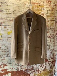 80s YVES SAINT LAURENT TWEED TAILORED JACKET CROMBIE イヴサンローラン ツイード テーラードジャケット クロンビー 70s 送料無料