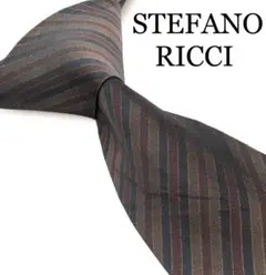 STEFANO RICCI ステファノリッチ 美品 ネクタイ 刺繍ロゴ