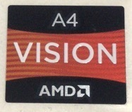 ■新品・未使用 ■10枚セット 【AMD VISION A4】エンブレムシール【20*17㎜】送料無料・追跡サービス付き☆P213