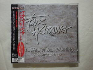 2枚組仕様 『Fair Warning/Decade Of Fair Warning～Complete Best(2001)』(2001年発売,MICP-10275,国内盤帯付,歌詞対訳付,メロハー)