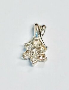 Pt900　プラチナ　 ダイヤ7P　ペンダントトップ　0.50ct　qoj.YOD11