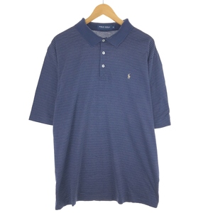 古着 ラルフローレン Ralph Lauren POLO GOLF ポロゴルフ 半袖 ボーダー ポロシャツ メンズXL /eaa447911 【SS2409_30%】