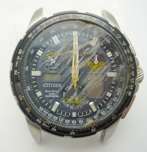 1000円スタート 腕時計フェイスのみ CITIZEN シチズン スカイホーク ブルーエンジェルス U680-S107326 電波ソーラー ジャンク品 11 H10009