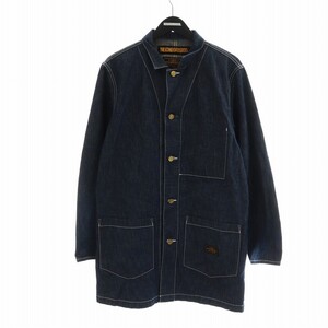 ネイバーフッド NEIGHBORHOOD 18AW DEALER/C-COAT ディーラー コート デニム カバーオール ロゴ M 紺 ネイビー 182NYNH-JKM02 ■GY12 /MQ