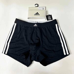 ★Ｍ adidas 吸汗速乾ボクサー ブラック 3本ライン