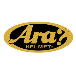 （ゴールド） パロディ 面白ステッカー あれ？Arai？「Ara?」 1枚 バイク ヘルメット