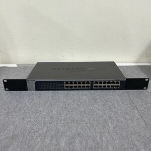 @T0930 秋葉原万世商会 NETGEAR ProSafe Plus Switch JGS524Ev2 24ポートギガビットアンマネージプラス・スイッチ　ラックマウント金具付き