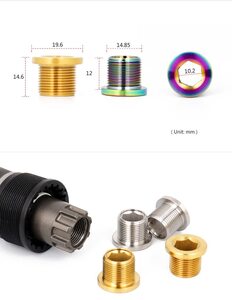 ★5.5g 2本セットTC4チタンM15x12mm虹色 オクタリンクボルトがチタンに！★