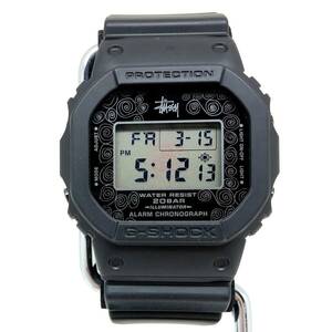 極美品 G-SHOCK ジーショック CASIO カシオ 腕時計 DW-5000ST-1JR STUSSY ステューシー コラボ 25周年 記念モデル GB【IT4T9IUX5DV6】