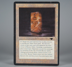 MTG 希少 レアカード 青銅のタブレット Bronze Tablet アンティキティー Antiquities AQ ATQ MAGIC The Gathering マジックザギャザリング