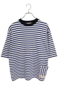 マルニ MARNI 22SS HUMU0229X0 サイズ:48 ポケットデザインボーダーTシャツ 中古 BS99