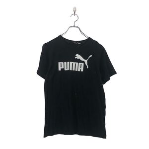 PUMA 半袖 プリント Tシャツ プーマ XL キッズ ブラック クルーネック 古着卸 アメリカ仕入 a605-6814