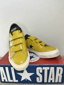 【美品】箱付　コンバース　ワンスター　ベルクロ　CONVERSE ALL STAR ONE STAR V-3 OX 7inch 25.5cm マスタード/ブラック