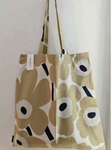 marimekko マリメッコ トートバッグ エコバッグ ベージュ花