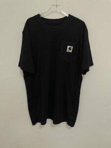 CARHARTT x sacai sacai (sacai WIP WIP WIP】ロゴ 胸ポケットxTシャツ ブラック 中古 希少 M size