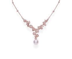 MIKIMOTO　ミキモト　チェリーブロッサム Cherry Blossom Pendant MPA10287NDXZ　ダイヤモンド　パールネックレス　真珠　K18　750