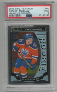 2015-16 O-Pee-Chee Platinum[CONNOR McDAVID]MARQUEE ROOKIE CARD PSA9 MINT鑑定済カード NHL HOCKEY