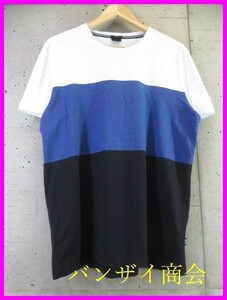 【送料300円可】8060b4◆お洒落◆HUGO BOSS ヒューゴボス 切替 半袖Tシャツ XL/カットソー/ジャケット/ブルゾン/大谷翔平着用ブランド