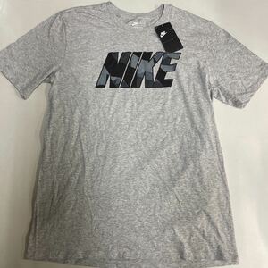 NIKE ナイキ Tシャツ メンズ Lサイズ グレー 杢 ロゴ 迷彩 未使用 半袖