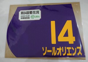 ソールオリエンス 2023年 菊花賞 ミニゼッケン 未開封新品 横山武史騎手 手塚貴久 社台レースホース