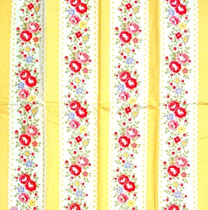 【即決】ペーパーナプキンバラ売り1枚から ポケットサイズ 【Cath Kidston】KIDSTON LACE STRIPE lemonyellow