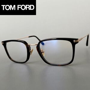 【1円スタート】 トムフォード メガネ ウェリントン アジアンフィット TOM FORD ブラウン ゴールド メンズ レディース ブルーライトカット