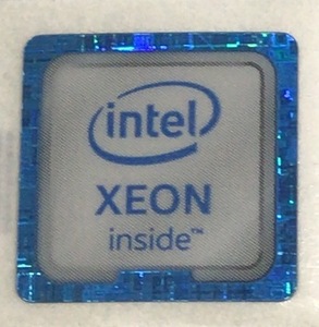 ■新品・未使用 ■10枚セット 【intel inside XEON】エンブレムシール【18*18㎜】送料無料・追跡サービス付き☆P077