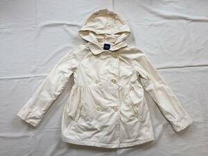 中古 GAP コート　ベージュ　Kids 140　フード付き