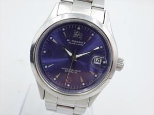 372075【1円スタート】BURBERRY バーバリー 稼動品 5210-825004Y ブラックレーベル メンズ 時計 自動巻き ケース35mm