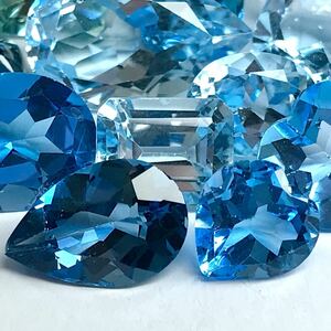 (天然ブルートパーズおまとめ100.5ct)s ルース 裸石 ジュエリー ブルートパーズ jewelry blue topaz i①