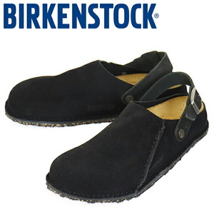 BIRKENSTOCK (ビルケンシュトック) 1025323 LUTRY Premium Suede ルトリー スエードレザーサンダル BLACK レギュラー幅 BI350 43-約28.0cm