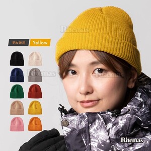 ニットキャップ ニット帽 帽子 キャップ スノーボード スキー ビーニー メンズ レディース アウトドア 雪山 登山 防寒 冬用品 無地 黄色