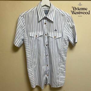 Vivienne Westwood MAN ヴィヴィアン・ウエストウッド マン 半袖ブルーストライプ Made in Turkey