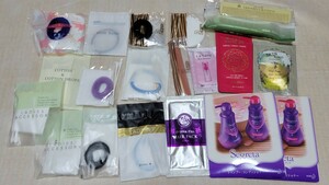 【未使用品】アメニティ/サンプル コットン綿棒ヘアゴムセット シャンプー/コンディショナーセット ヘアブラシ くし等 旅行用品 洗面用品