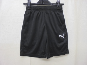 【KCM】Z-puma-596-130★展示品【PUMA/プーマ】ジュニア トレーニング ハーフパンツ　DRYCELL 吸湿速干　584808-01　ブラック　130