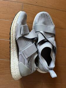 24.5cm◆アディダス×ステラ Adidas by STELLA MCCARTNEY ULTRA BOOST X 軽量スニーカー グレー　ベルクロ