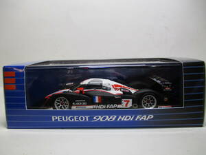 ★超稀少★PEUGEOT プジョー 純正　９０８ＨＤi　FAP ２００８年 ★ミニカー★Sparkmodel社製★白赤黒★新品・未使用品★１／４３★