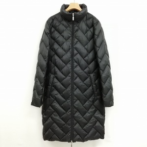 モンクレール MONCLER 茶タグ ダウン コート ジャケット フード欠損 0 ブラック レディース