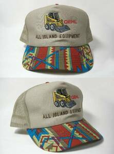 90s デッドストック ヴィンテージ CAP トラッカー キャップ インディアン INDIAN アズテック柄 ネイティブ柄 チマヨ柄 ナバホ柄 アメカジ