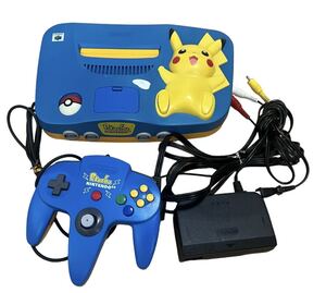 任天堂 NINTENDO 64 ゲーム機 ピカチュウ ポケモン ブルー 拡張パック