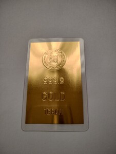 徳力本店 ラミネート 1g GOLD 999.9 カード型 K24 1GRAM プレート　純金