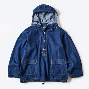 【24FW】ポストオーバーオールズ NAVY Parka 1105-8DI Mサイズ 新品未使用 POST OVERALLS デニム インディゴ カバーオール ジャケット