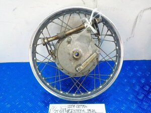 d318●○スズキ　GT750　純正　リアホイール　アクスル　1.85×18　ブレーキパネル　スプロケ　6-9/25（か）