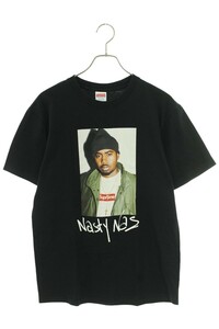 シュプリーム Tシャツ 17AW Nas Tee サイズ:S ナズフォトプリントTシャツ 中古 OM10