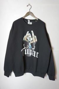 極美品 正規 23SS WACKO MARIA ワコマリア TUPAC CREW NECK SWEAT SHIRT 2PAC スウェット シャツ TUPAC-WM-SS04 黒 XL 本物 823N▲