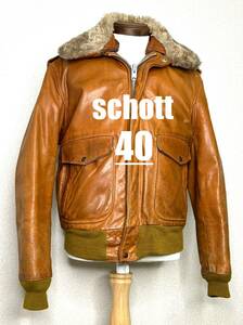 ⑤schott【40】米国製 シングルライダース◇牛革ジャン ハーレーgpz