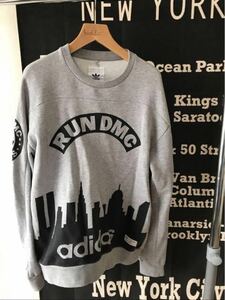 希少 アディダス オリジナルス メンズ S スウェット トレーナー RUN DMC ストリート adidas originals レア1982 ランディーエムシー コラボ