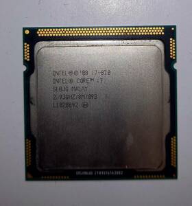 売り切り1000円スタート！ Intel CPU Core i7 i7-870 DOS/Vデスクトップ用CPU動作品 DOS/V