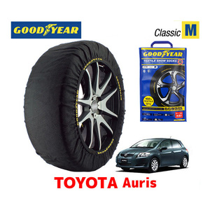 GOODYEAR 正規品 スノーソックス 布製 タイヤチェーン CLASSIC Mサイズ トヨタ オーリス Auris 150系 / ZRE154H 205/55R16 16インチ